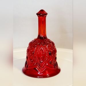 Viking Glass Vintage Bell Ruby Red Martinsville